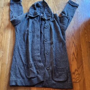 Cozy Gray Button-Up Cardigan